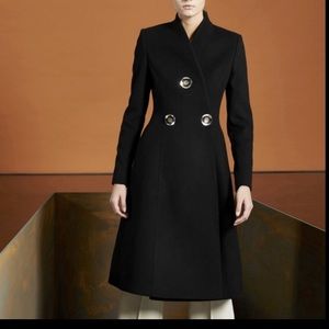 Stella McCartney black wool dress coat